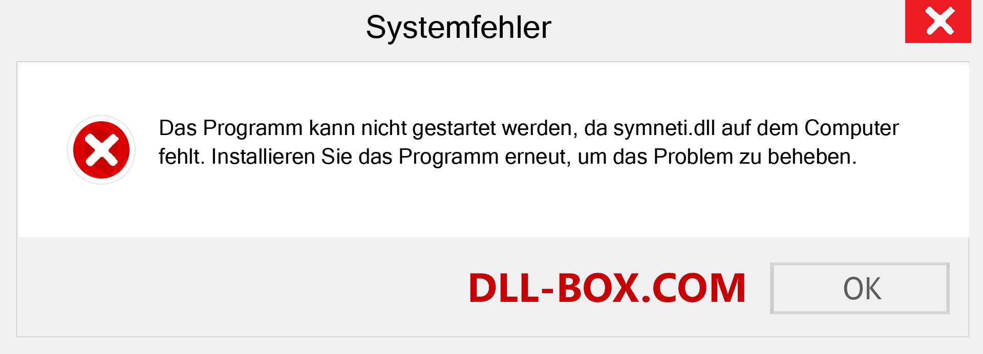 symneti.dll-Datei fehlt?. Download für Windows 7, 8, 10 - Fix symneti dll Missing Error unter Windows, Fotos, Bildern