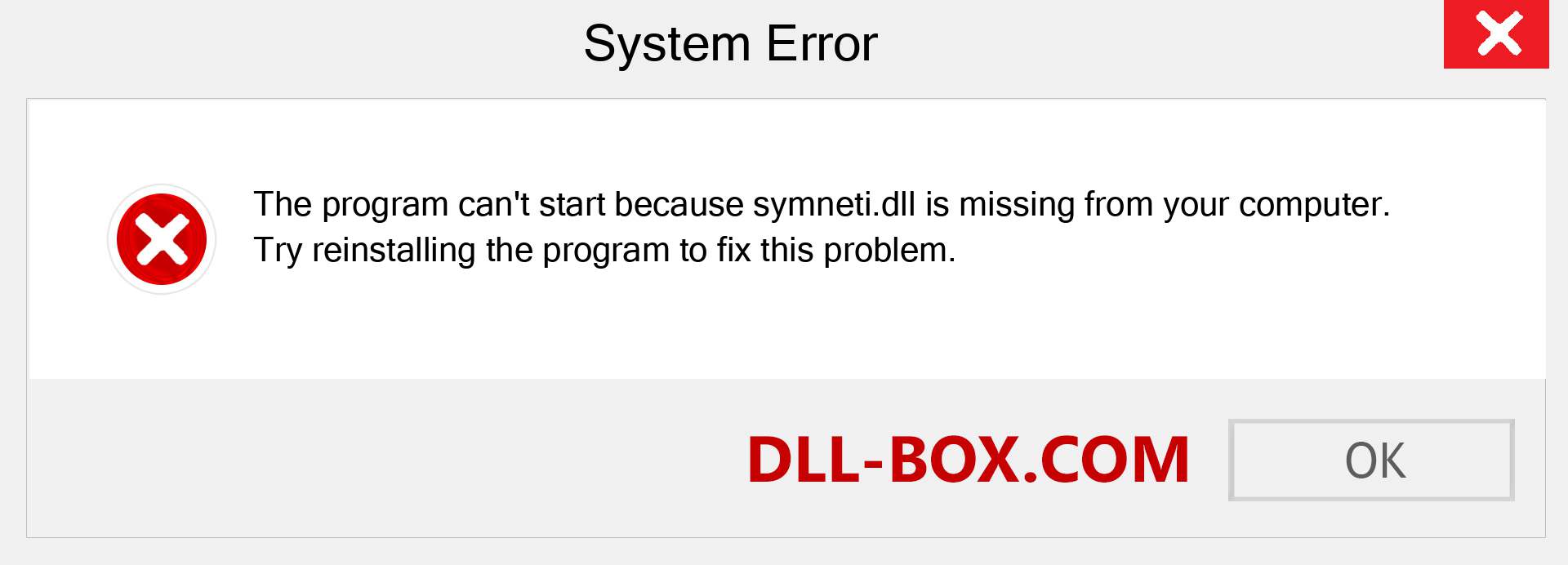  symneti.dll file is missing?. Download for Windows 7, 8, 10 - Fix  symneti dll Missing Error on Windows, photos, images