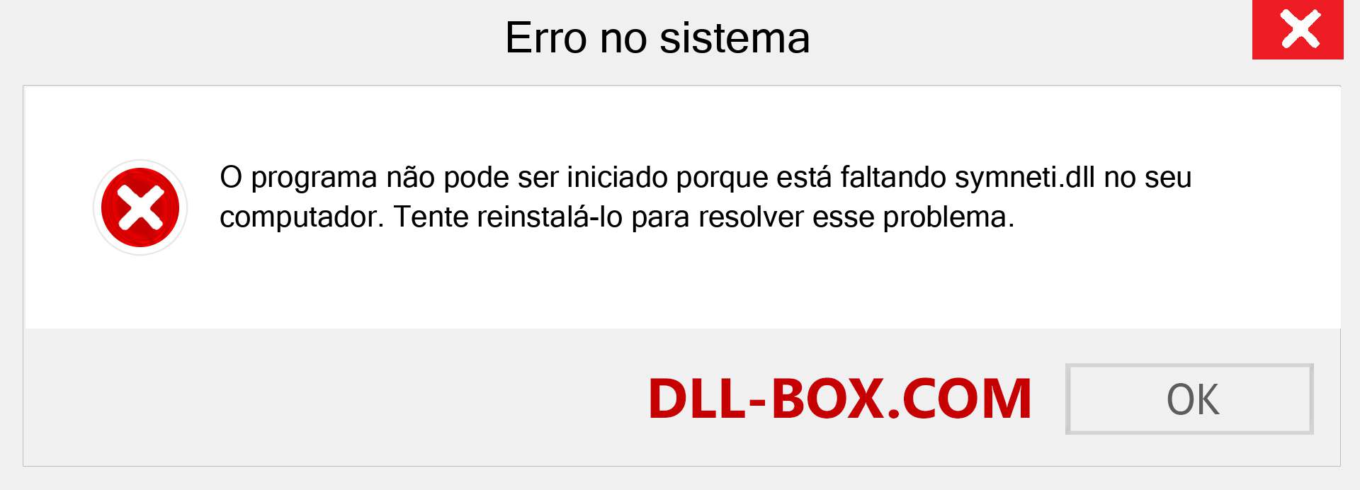 Arquivo symneti.dll ausente ?. Download para Windows 7, 8, 10 - Correção de erro ausente symneti dll no Windows, fotos, imagens